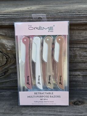 The Crème Shop Retractable Multi-Purpose Razors - Pink & Neutrals (Set of 4) 🦩